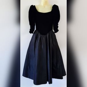 Gunne Sax Black Dress 5 1980s Rocker EVC